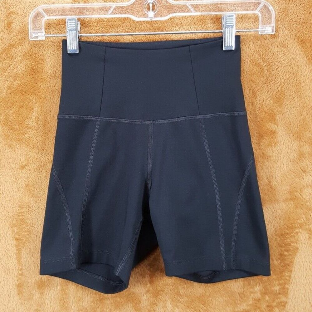 GIRLFRIEND COLLECTIVE Bike Shorts Womens XXS Black Pull On High Rise Stretch
